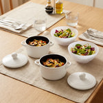 Set Tavola per 2 Persone in Ceramica con Mini Casseruole e Ciotole