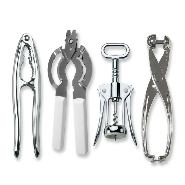 Set Utensili Cucina  Rompinoci, Apribarattolo, Levanoccioli e Levatappi