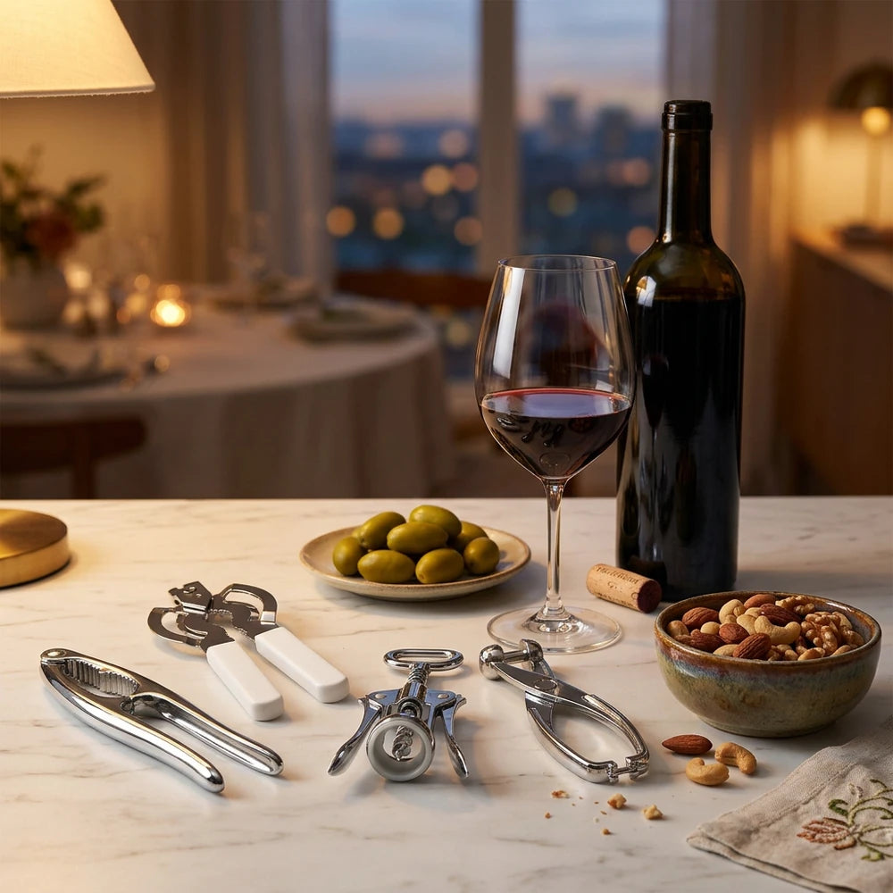 Set Utensili Cucina  Rompinoci, Apribarattolo, Levanoccioli e Levatappi