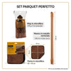 Set Parquet Perfetto con Mop, Manico e Panno in Microfibra