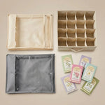 Set Organizer Armadio e Cassetti Basic: 2 Custodie in TNT, Organizer 16 Scomparti e 6 Profumatori