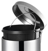 Set Accessori Bagno in Acciaio Inox con Pattumiera a Pedale e Scopino WC