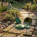 Set Giardino Basic con Scopa Alzaimmondizia e Raccogli Foglie per Terrazzo e Vialetti