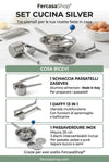 Set Cucina per Passatelli e Passaverdure e spremiaglio in Acciaio e Alluminio
