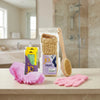 Set Beauty Bagno e Doccia 4 Accessori: Sisal, Spazzola, Cuffia XXL e Guanto