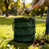 Sacchi da Giardino Perfetto 125 L Pieghevoli e Autoportanti con 4 Maniglie, Verdi
