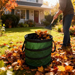 Sacchi da Giardino Perfetto 125 L Pieghevoli e Autoportanti con 4 Maniglie, Verdi