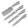 Set Coltelli Professionali Alpina in Acciaio Inossidabile: Mannaia, Coltello da Carne , Pane e sbucciatura