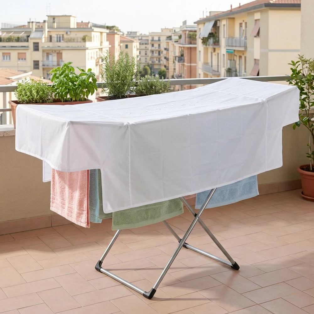 Telo Copribucato Impermeabile e Traspirante per Stendibiancheria 110 × 250 cm