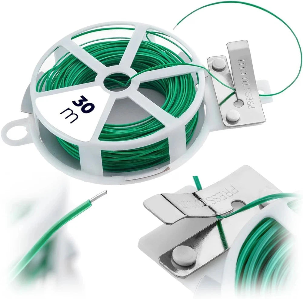2 Rocchetti Filo da Giardino Rivestito in PVC 30 m x 1 mm