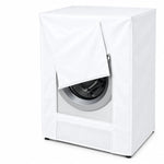 PVC Washing Machine Cover with Zipper - White N407