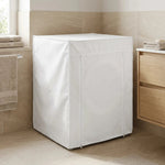 PVC Washing Machine Cover with Zipper - White N407