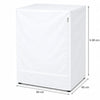 PVC Washing Machine Cover with Zipper - White N407