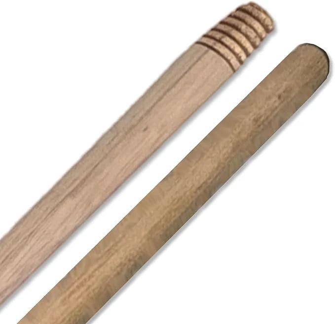 Manico in Legno Naturale con Attacco a Vite Universale per Scope, Spazzoloni e Spingiacqua, 130 o 150 cm