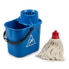 Set Secchio Mocio 16 L con Strizzatoio e Mop in Cotone Filo Ritorto 280 g