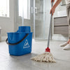 Set Secchio Mocio 16 L con Strizzatoio e Mop in Cotone Filo Ritorto 280 g
