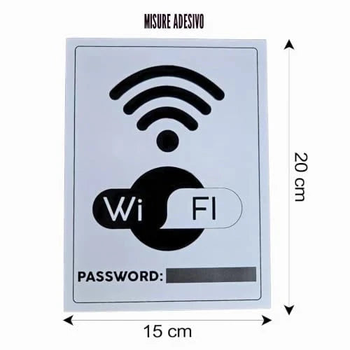 Cartello Adesivo WiFi 4 Pz.