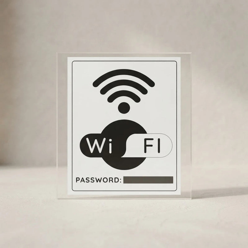 Cartello Adesivo WiFi 4 Pz.