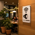 Cartello Adesivo WiFi 4 Pz.