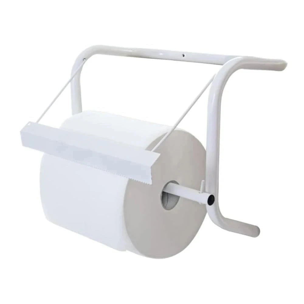 Portarotolo Industriale Parete 39x42cm Bianco Tagliacarte