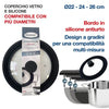 Coperchio Universale Silicone per Pentole -  24 cm/26 cm/28 cm -