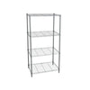 Scaffale metallico cromato da interno ed esterno, 4 ripiani 56 x 35 x 120 cm