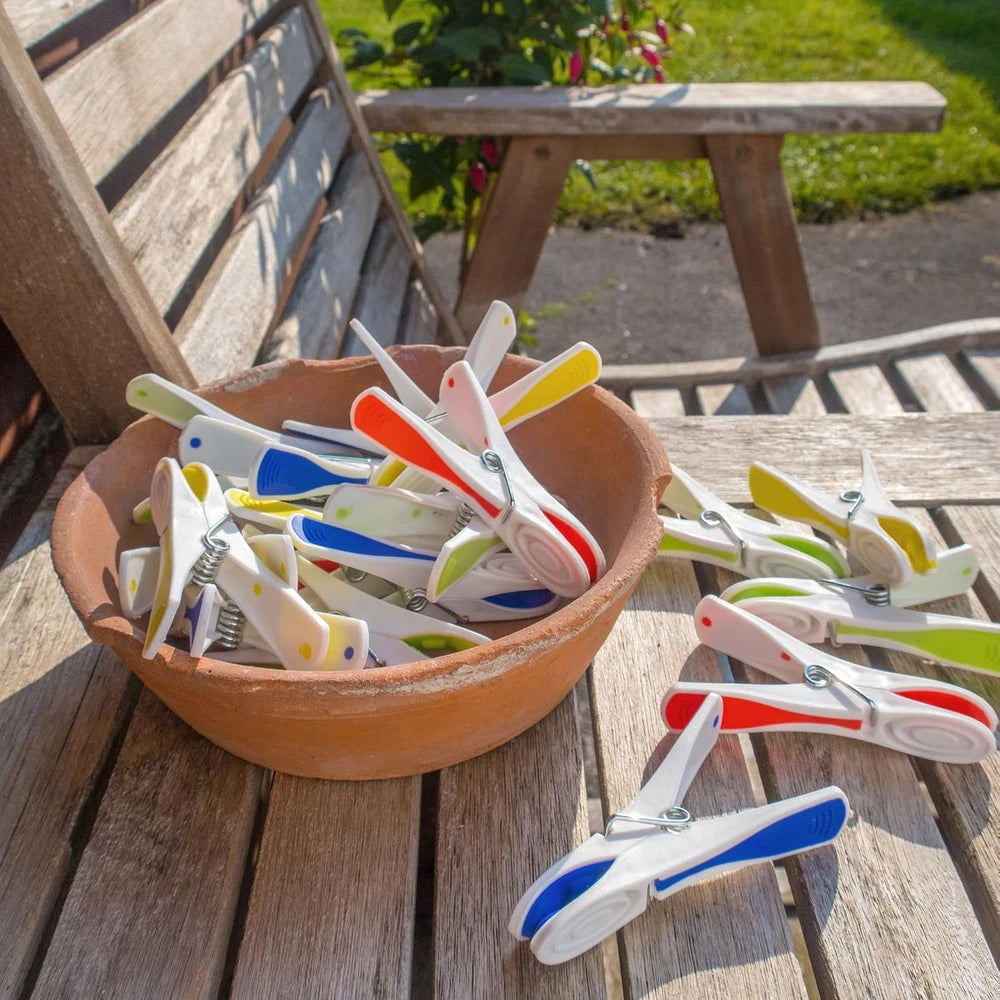 36 Mollette  per bucato Antisegni colorate extra resistenti