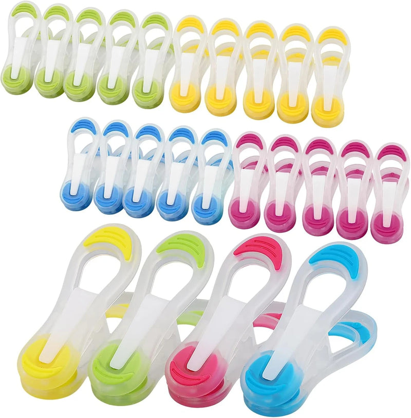 20 Mollette per Bucato in Plastica Antivento Resistenti Antisegni