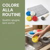 Set Cucina Lava e Asciuga con 4 Spugne Scrubby Smile, Scopinox e Tappetino Scolapiatti 40 × 50 cm