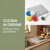 Set Cucina Lava e Asciuga con 4 Spugne Scrubby Smile, Scopinox e Tappetino Scolapiatti 40 × 50 cm