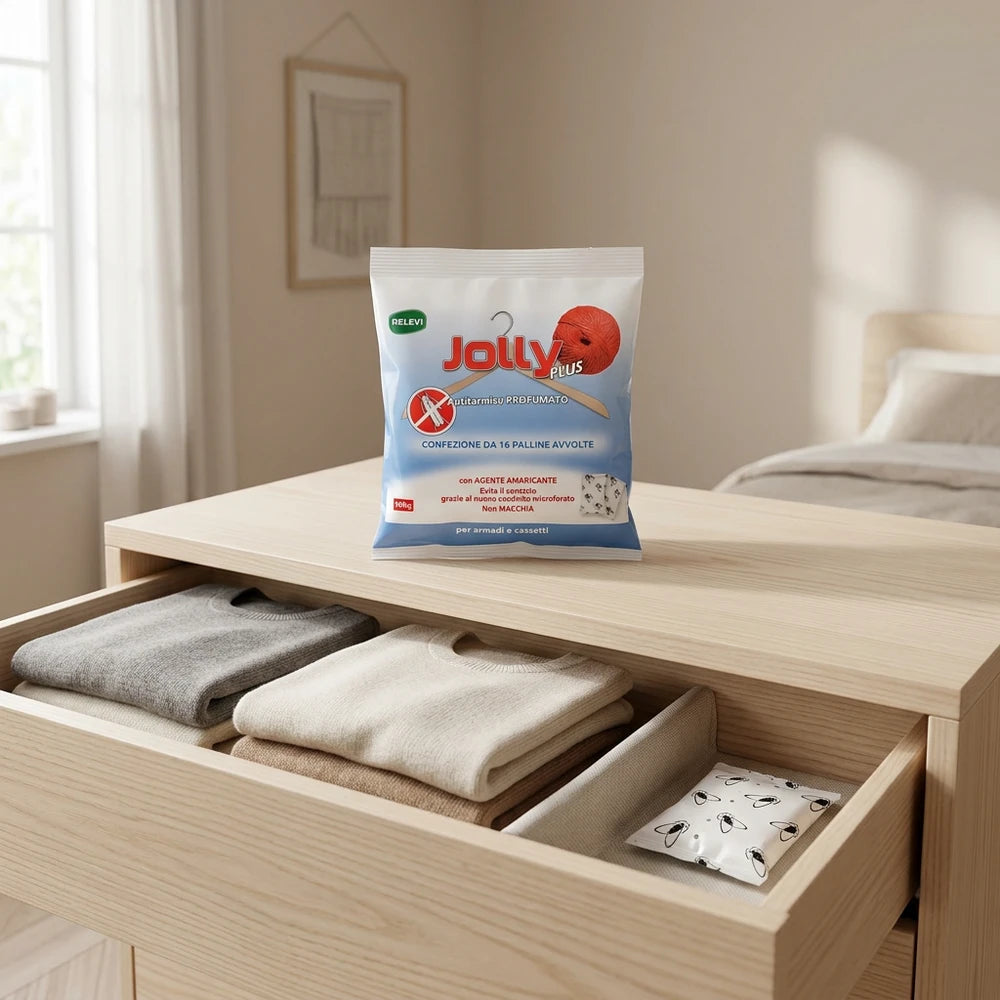 Antitarme Profumato Jolly Plus 16 Bustine 100g Per Armadio e Cassetti