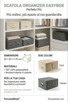 Scatola Organizer Armadio in TNT Easybox 40x50x25 cm | Perfetto Più