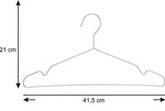 Grucce Appendiabiti in Metallo Cromato 41,5 × 21 cm per Armadi e Lavanderie, 20 o 50 Pezzi