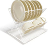 Scolapiatti Pieghevole a Due Ripiani Cm 42.5X32X20
