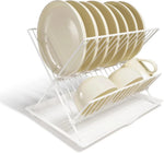 Scolapiatti Pieghevole a Due Ripiani Cm 42.5X32X20