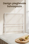 Scolapiatti Pieghevole a Due Ripiani Cm 42.5X32X20