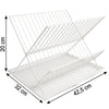 Scolapiatti Pieghevole a Due Ripiani Cm 42.5X32X20