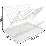 Scolapiatti Pieghevole a Due Ripiani Cm 42.5X32X20