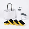 Set Lavello Cucina con Scolaposate Gaia Plus, Dispenser e 4 o 12 Spugne Super Strong