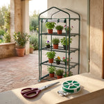 Kit Serra da Balcone a 4 Ripiani con Filo da Giardino e Forbice in Acciaio