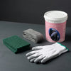 Kit Pulizia Officina e Garage con Pasta Lavamani 1 kg, Lana d’Acciaio 75 g, 10 Fibre Abrasive e Guanti XL
