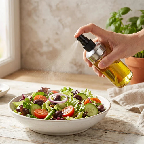 2 Bottiglie Spray 350 ml per Olio e Aceto