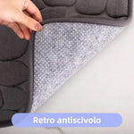 Tappetino Bagno Antiscivolo Morbidoso Stone 60x40 cm – Tortora o Grigio Scuro