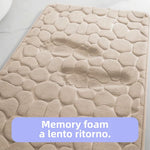 Tappetino Bagno Antiscivolo Morbidoso Stone 60x40 cm – Tortora o Grigio Scuro