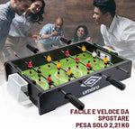 Calcetto da Tavolo Umbro Nero – Gioco di Calcio per la Famiglia 46,5x31,3x9cm