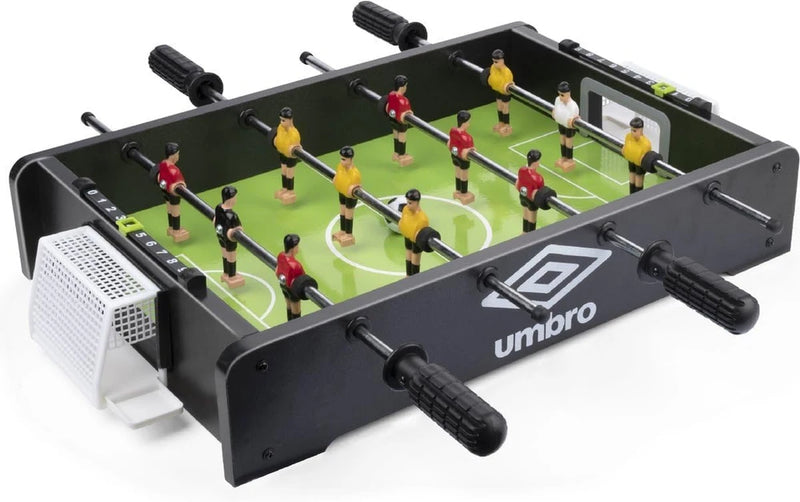 Calcetto da Tavolo Umbro Nero – Gioco di Calcio per la Famiglia 46,5x31,3x9cm