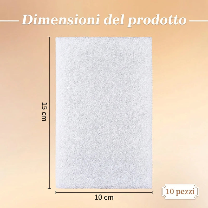 Fibra Antigraffio Bianca 10 × 15 cm per Superfici Delicate – 10 Pezzi