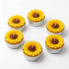 Candele Tealight Girasole Gialle – Set 6 Pezzi