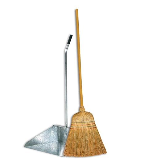 Set Pulizia Esterno Scopa Saggina + Paletta Zincata