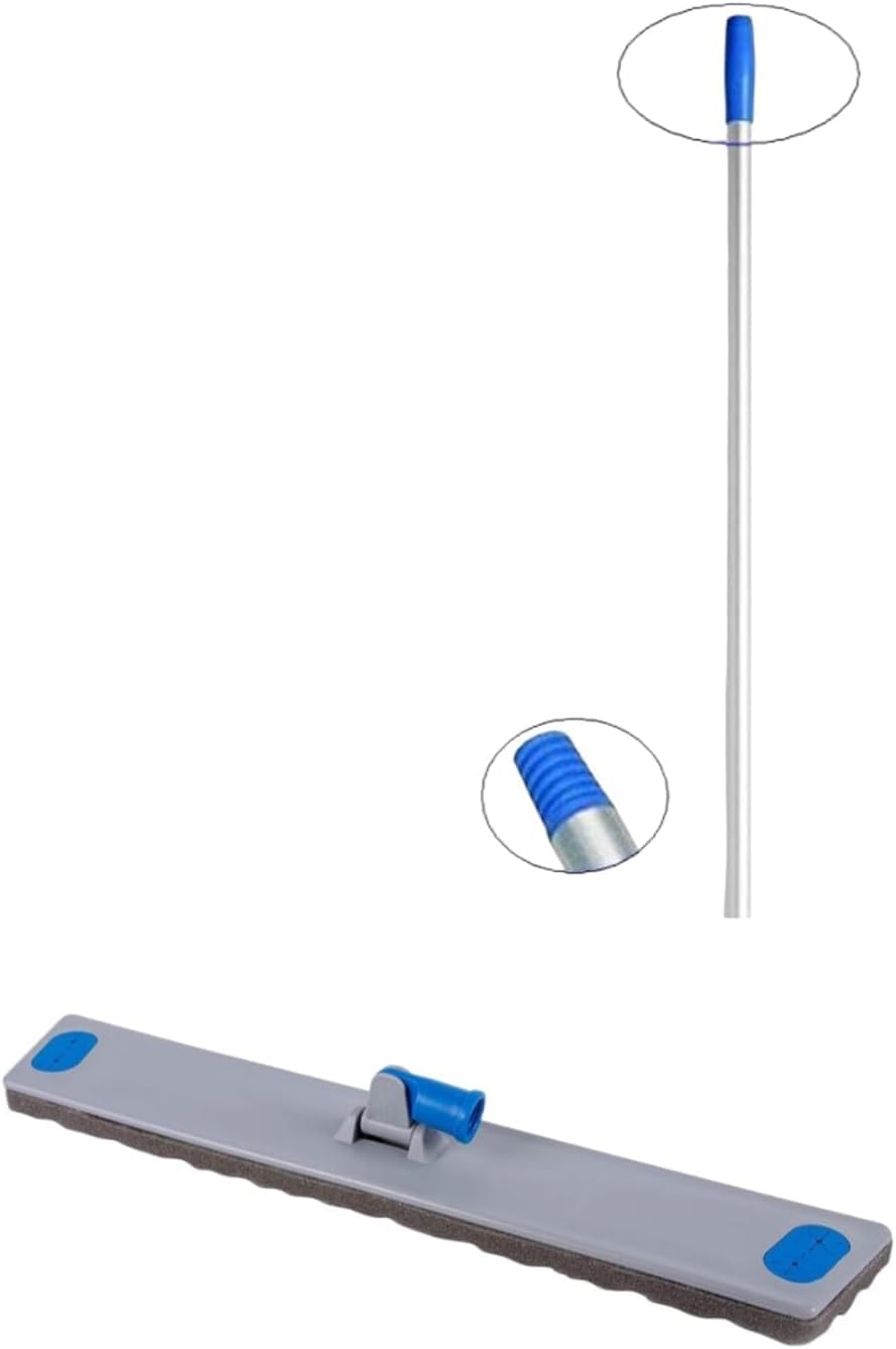Brosse à récurer industrielle professionnelle 60 cm avec manche en aluminium de 140 cm - Tête pivotante